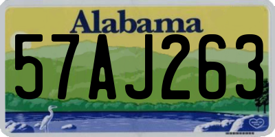 AL license plate 57AJ263