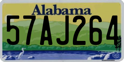 AL license plate 57AJ264