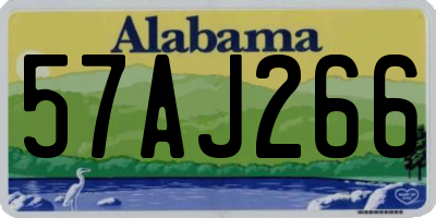 AL license plate 57AJ266