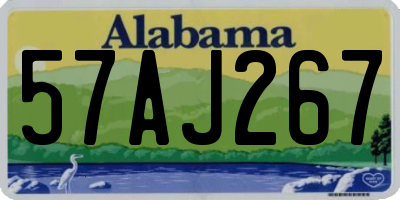 AL license plate 57AJ267