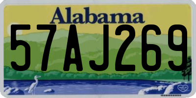 AL license plate 57AJ269