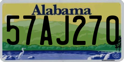 AL license plate 57AJ270