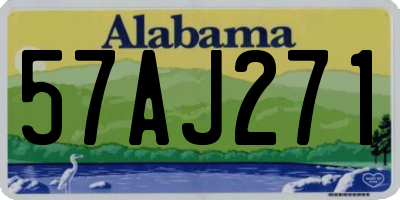 AL license plate 57AJ271