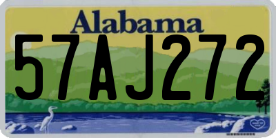AL license plate 57AJ272