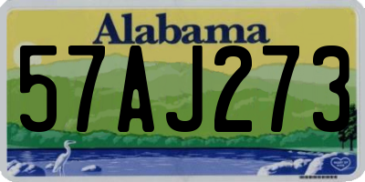 AL license plate 57AJ273