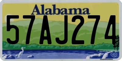 AL license plate 57AJ274