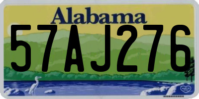 AL license plate 57AJ276