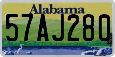 AL license plate 57AJ280