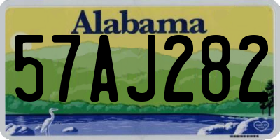 AL license plate 57AJ282