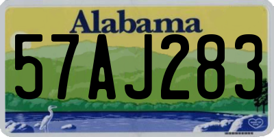 AL license plate 57AJ283