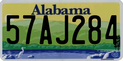 AL license plate 57AJ284