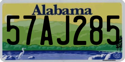 AL license plate 57AJ285