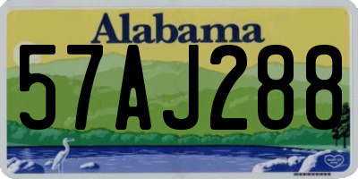 AL license plate 57AJ288