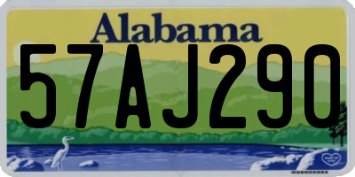 AL license plate 57AJ290