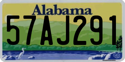AL license plate 57AJ291