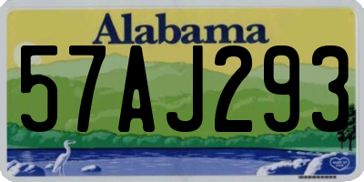 AL license plate 57AJ293