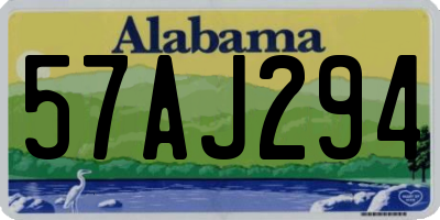 AL license plate 57AJ294