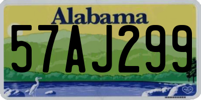AL license plate 57AJ299