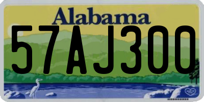 AL license plate 57AJ300