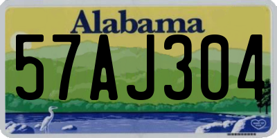 AL license plate 57AJ304