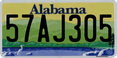 AL license plate 57AJ305