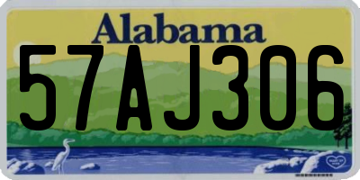 AL license plate 57AJ306