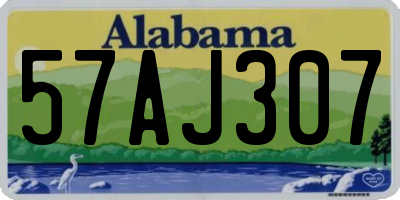 AL license plate 57AJ307