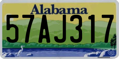 AL license plate 57AJ317