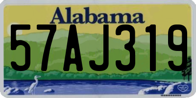 AL license plate 57AJ319