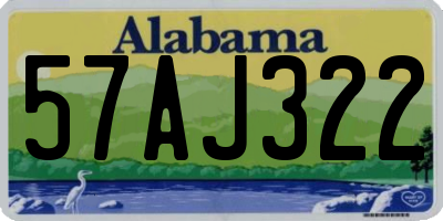 AL license plate 57AJ322