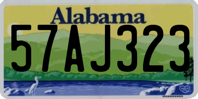 AL license plate 57AJ323