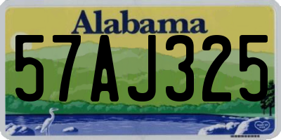 AL license plate 57AJ325