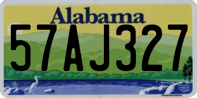 AL license plate 57AJ327