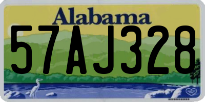 AL license plate 57AJ328