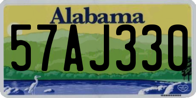 AL license plate 57AJ330