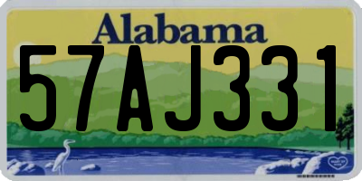 AL license plate 57AJ331