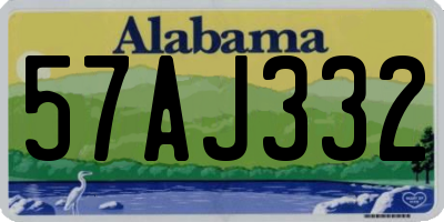 AL license plate 57AJ332
