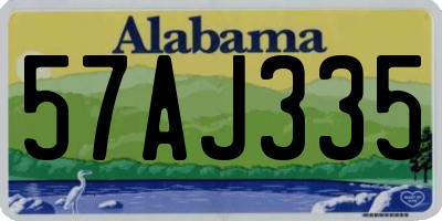 AL license plate 57AJ335