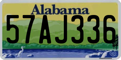 AL license plate 57AJ336