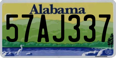 AL license plate 57AJ337