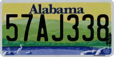 AL license plate 57AJ338