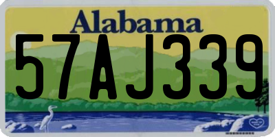 AL license plate 57AJ339