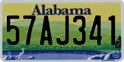 AL license plate 57AJ341