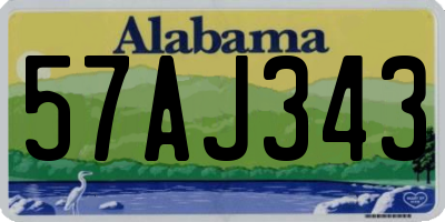 AL license plate 57AJ343