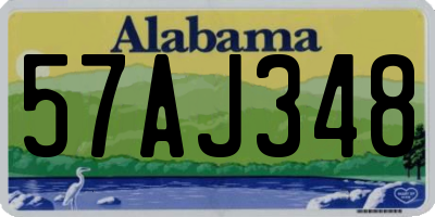 AL license plate 57AJ348