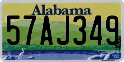 AL license plate 57AJ349