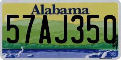 AL license plate 57AJ350