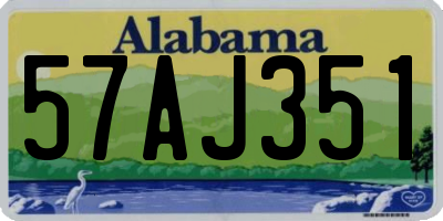 AL license plate 57AJ351