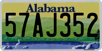 AL license plate 57AJ352
