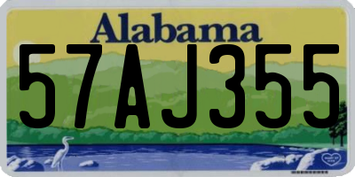 AL license plate 57AJ355
